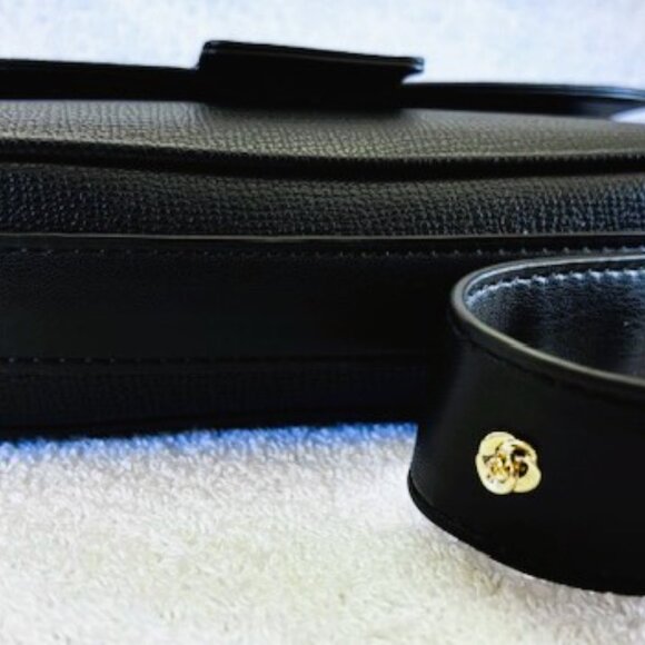 Ted Baker London Rory crossbody in black leather with gold hardware NWT - Picture 6 of 8